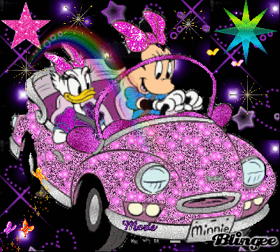 ♥♪♥Minnie et Daisy en voiture♥♪♥